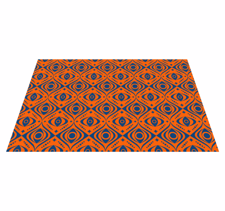 Geometrisch oogpatroon Geometrische vinyl vloerkleed - TenStickers