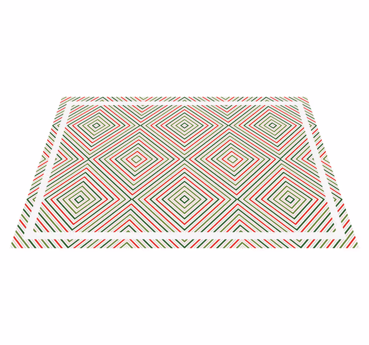 Geometrisch ruitpatroon Geometrische vinyl vloerkleed - TenStickers