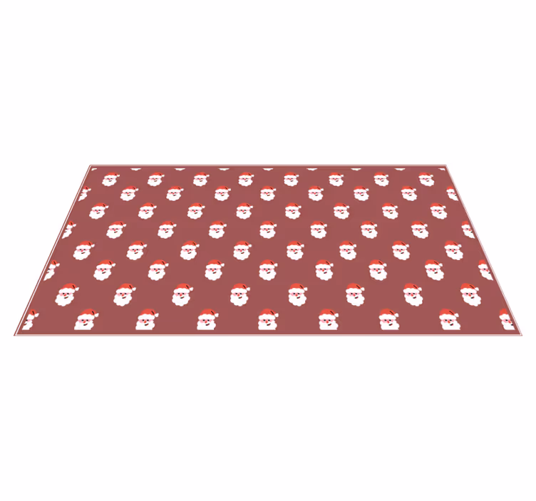 Kerstman patroon vinyl tapijt kerstmis - TenStickers