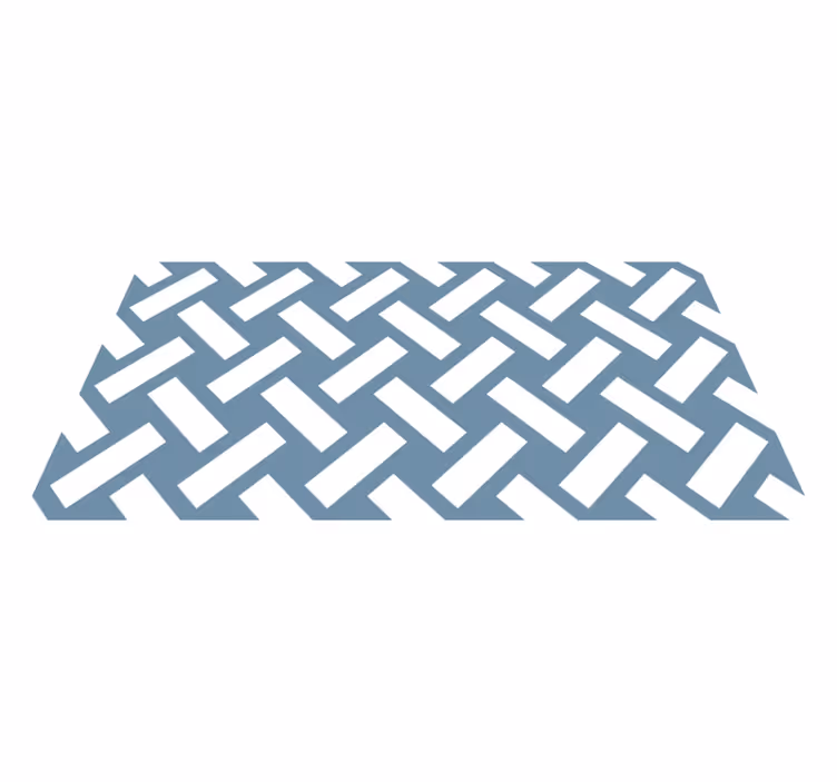 Contrasterende chevron vinyl tapijt geometrisch - TenStickers