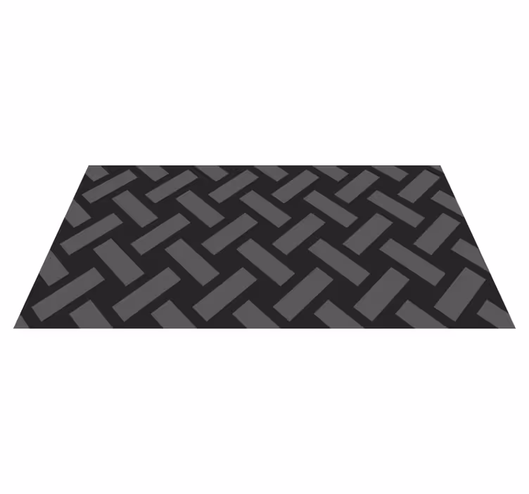 Monochrome visgraat vinyl tapijt geometrisch - TenStickers