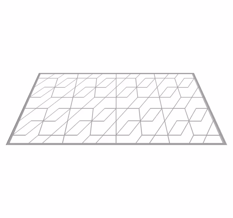 Geometrisch zigzagpatroon Geometrische vinyl vloerkleed - TenStickers