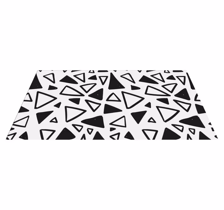 Abstracte driehoekig vinyl tapijt geometrisch - TenStickers
