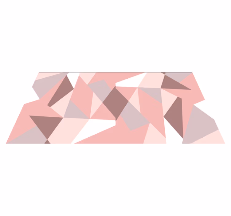Geometrisch driehoekpatroon vinyl vloerkleed - TenStickers