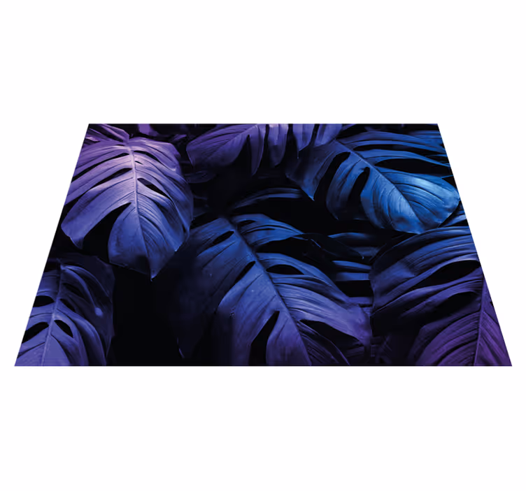 Tropisch bladontwerp vinyl tapijt bloemen en planten - TenStickers