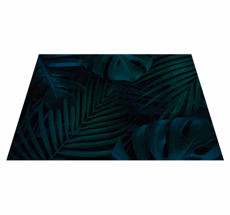 Tropisch bladeren vinyl tapijt bloemen en planten - TenStickers