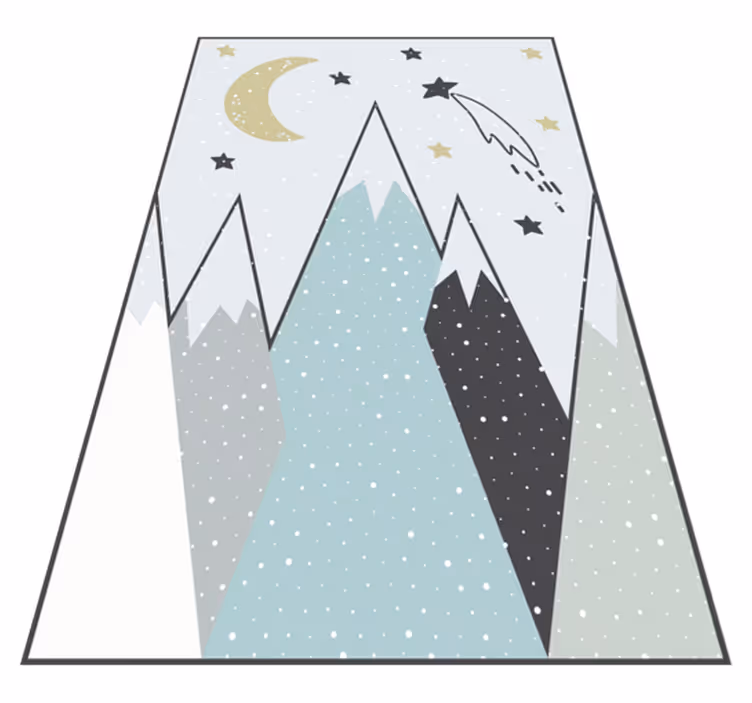 Bergachtige nachtelijke hemel vinyl tapijt kind - TenStickers