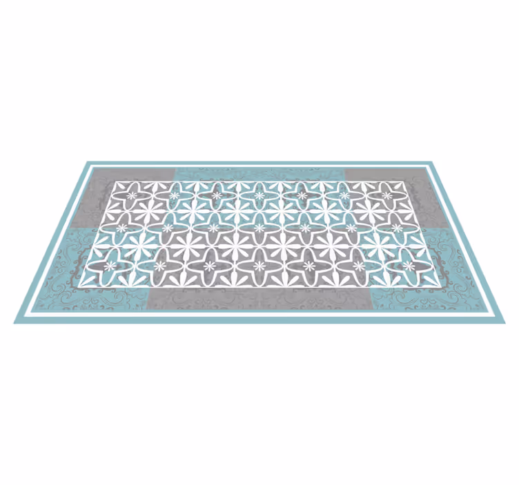 Geometrische elegantie vinyl tapijt  - TenStickers