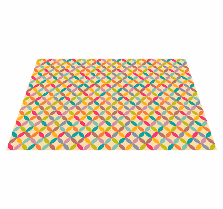 Kleurrijk geometrisch Geometrische vinyl vloerkleed - TenStickers