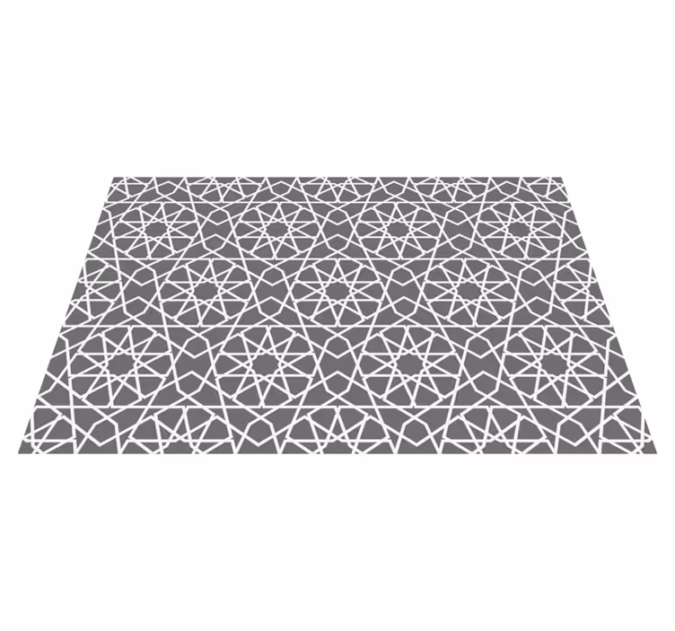 Sterren lijnen vinyl tapijt geometrisch - TenStickers