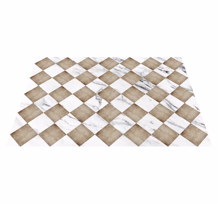 Marmeren vinyl tapijt diagonaal marmer - TenStickers