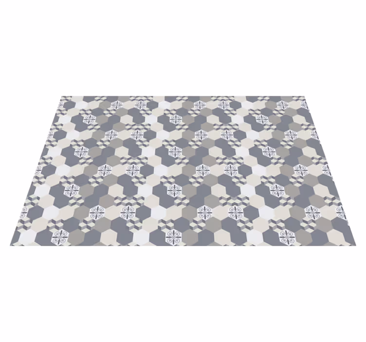 Geometrische tegel vinyl tapijt tegels - TenStickers