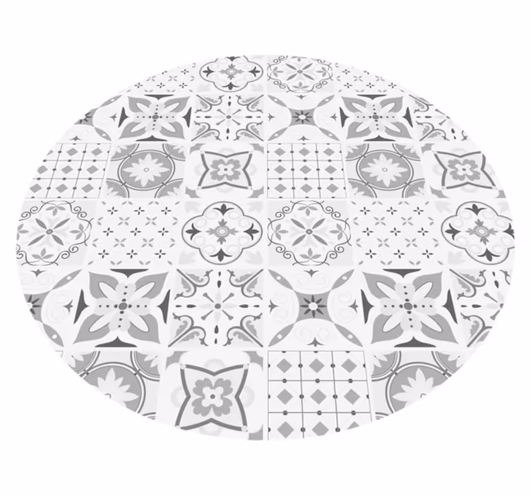Monochroom mozaïek vinyl tapijt tegels - TenStickers