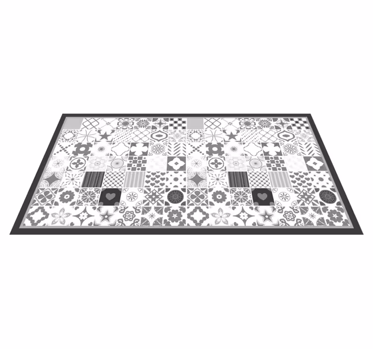 Patchwork tegelsamenstelling vinyl tapijt tegels - TenStickers