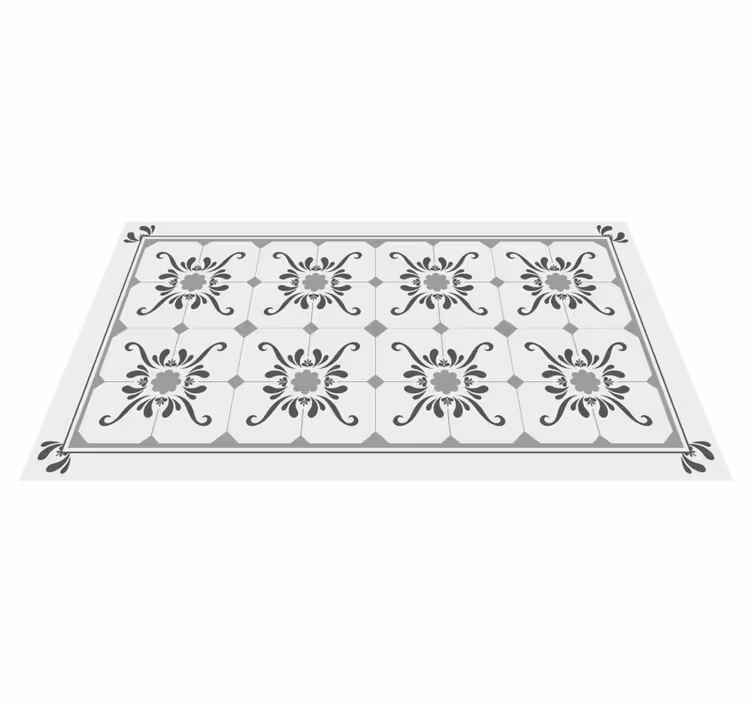 Decoratieve symmetrie vinyl tapijt tegels - TenStickers