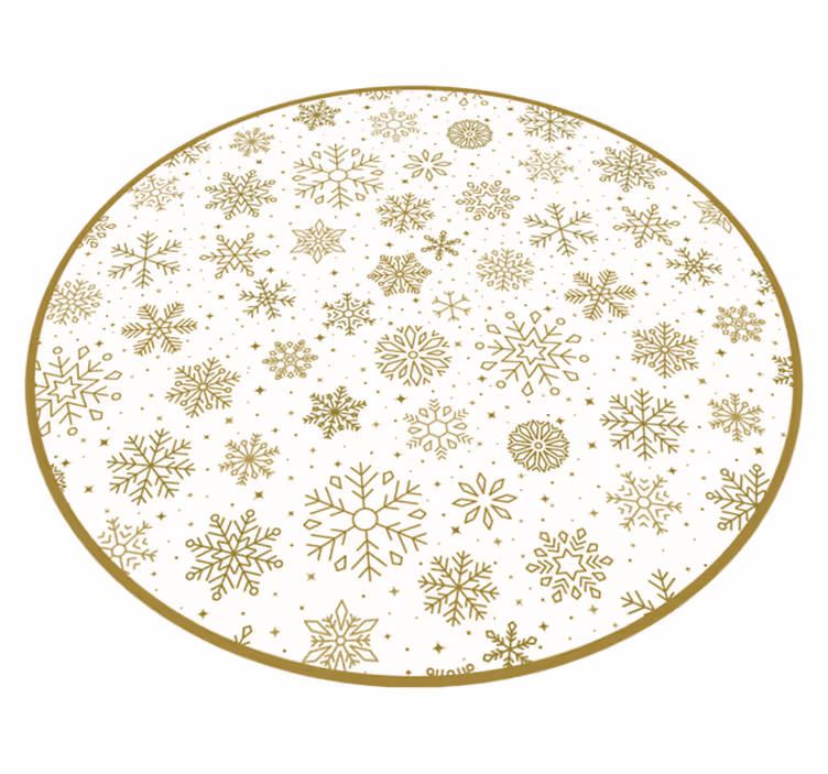 Sneeuwvlokken patroon vinyl tapijt kerstmis - TenStickers