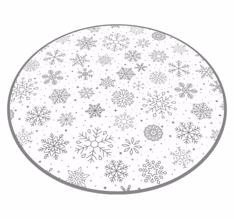 Vakantie sneeuwvlokken vinyl tapijt kerstmis - TenStickers