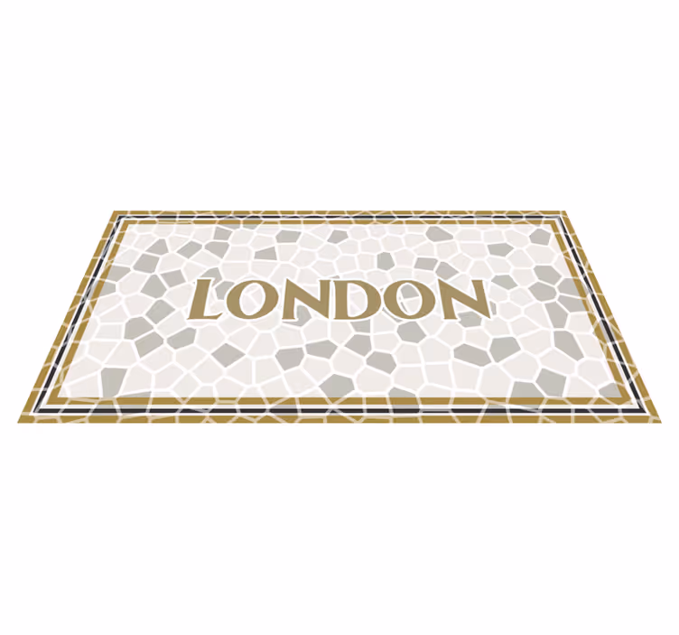 Londen mozaïek vinyl tapijt mozaïek - TenStickers