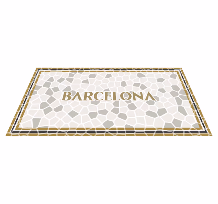 Barcelona geometrisch patroon vinyl tapijt mozaïek - TenStickers