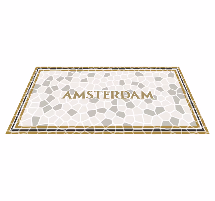 Amsterdamse mozaïek vinyl tapijt mozaïek - TenStickers