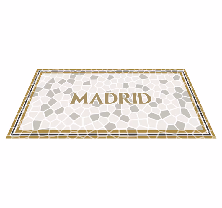 Madrid geometrisch patroon vinyl tapijt met naam - TenStickers