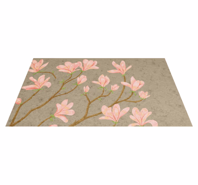 Bloemenbloesem vinyl tapijt bloemen en planten - TenStickers