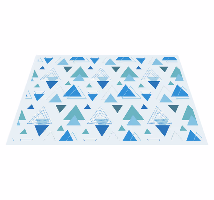 Geometrische driehoeken vinyl tapijt geometrisch - TenStickers