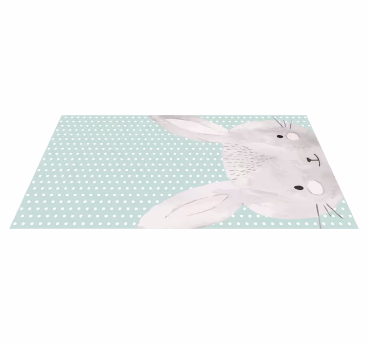 Konijntje illustratie vinyl tapijt baby - TenStickers