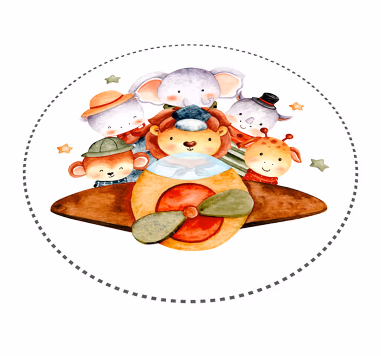 Kindergezellen vinyl tapijt kind - TenStickers