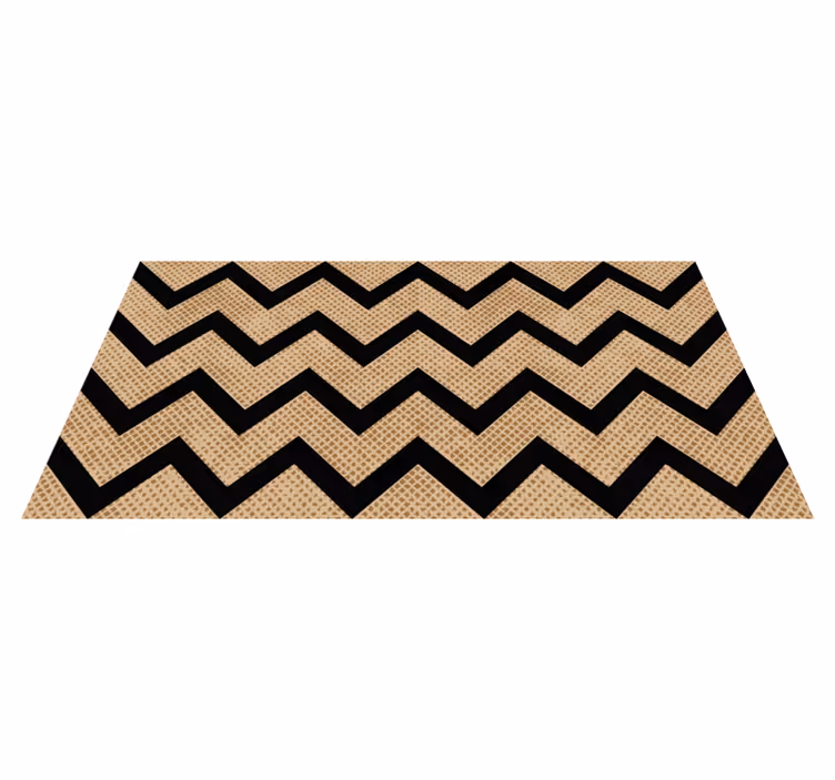 Chevron-textuur vinyl tapijt geometrisch - TenStickers