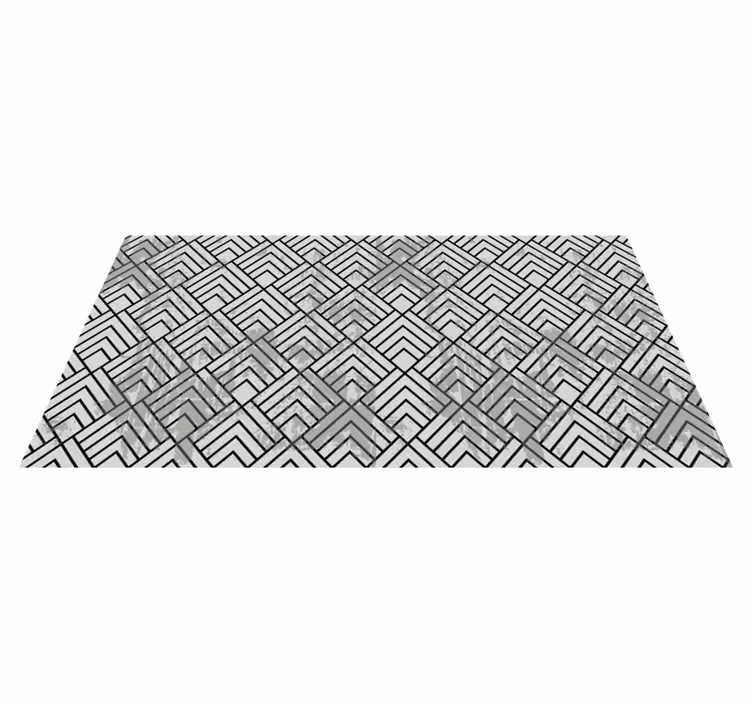 Geometrische chevron vinyl tapijt  - TenStickers