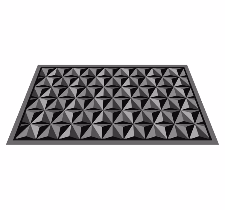 Geometrisch 3d patroon vinyl tapijt  - TenStickers