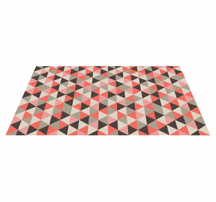 Kubistische driehoekige matrix vinyl tapijt geometrisch - TenStickers
