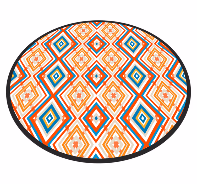 Levendig element vinyl tapijt geometrisch - TenStickers