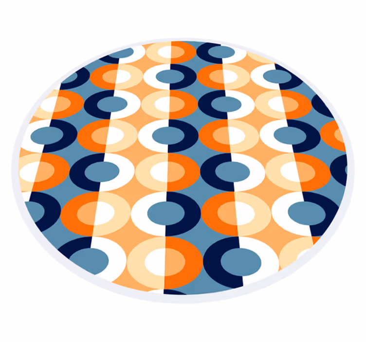 Circulaire geometrie vinyl tapijt geometrisch - TenStickers