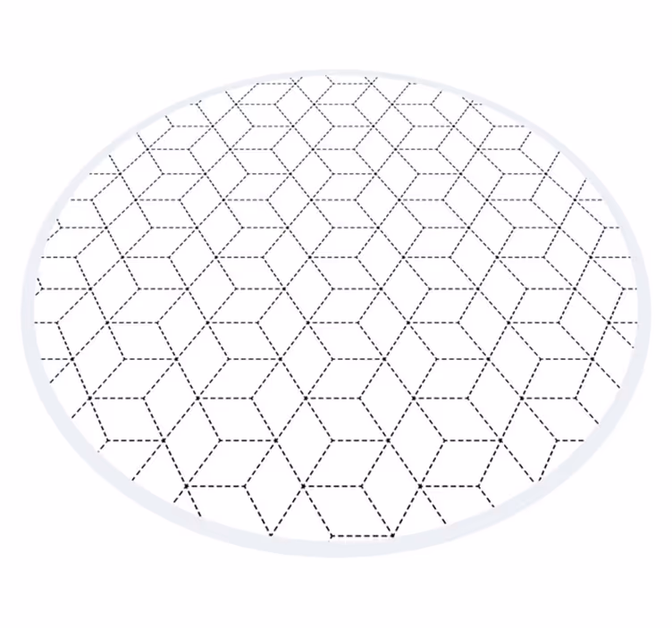 Vinyl tapijt geometrisch hexagonaal omlijning patroon - TenStickers