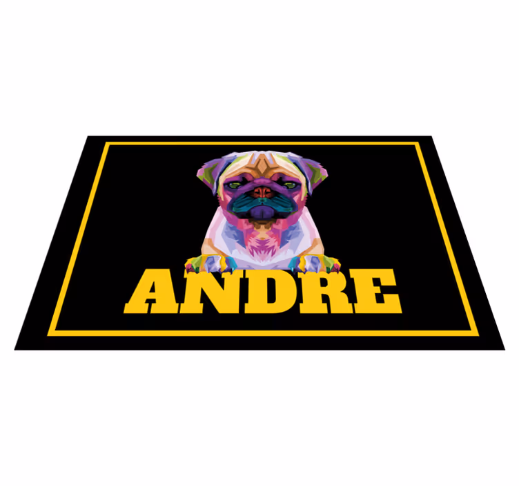 Aanpasbaar huisdier vinyl tapijt met naam - TenStickers