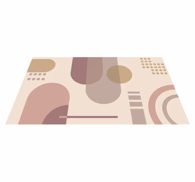 Geometrische vormen harmonie vinyl tapijt geometrisch - TenStickers