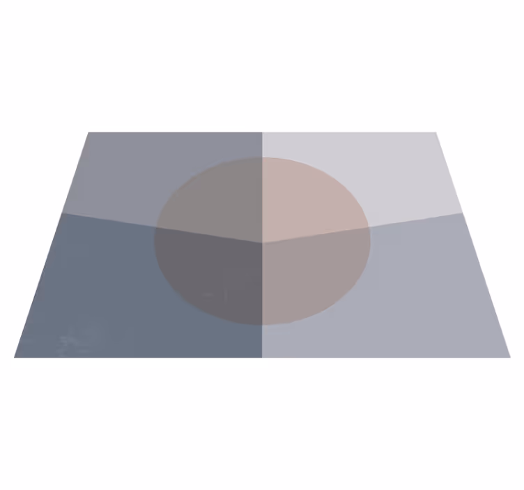 Overlappende cirkels vinyl tapijt geometrisch - TenStickers