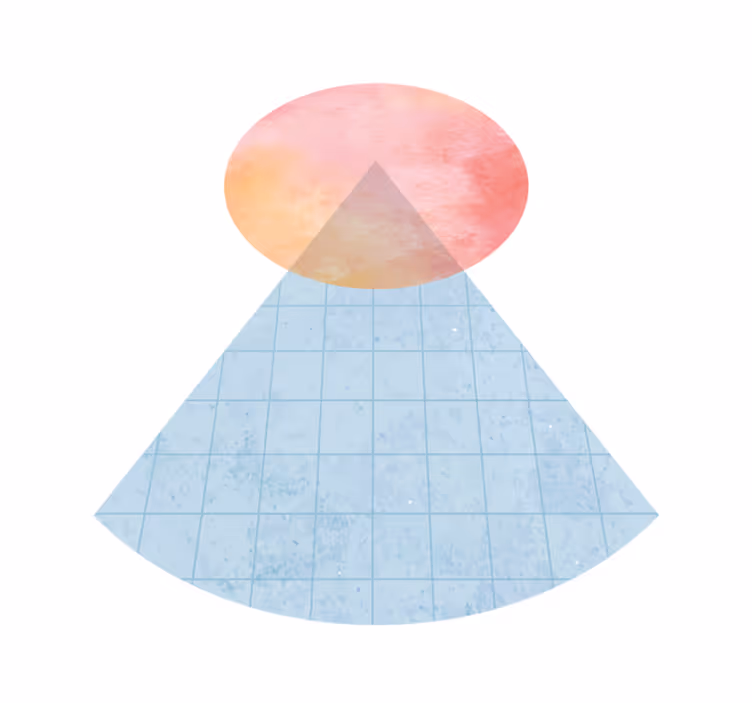 Geometrische gradiëntdriehoek vinyl tapijt minimalistisch - TenStickers