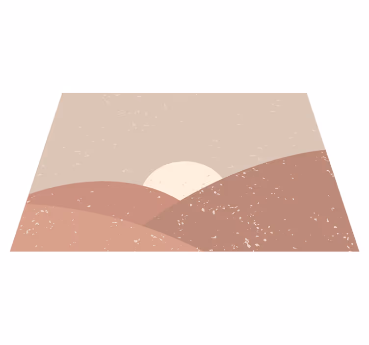 Abstract landschap vinyl tapijt minimalistisch - TenStickers