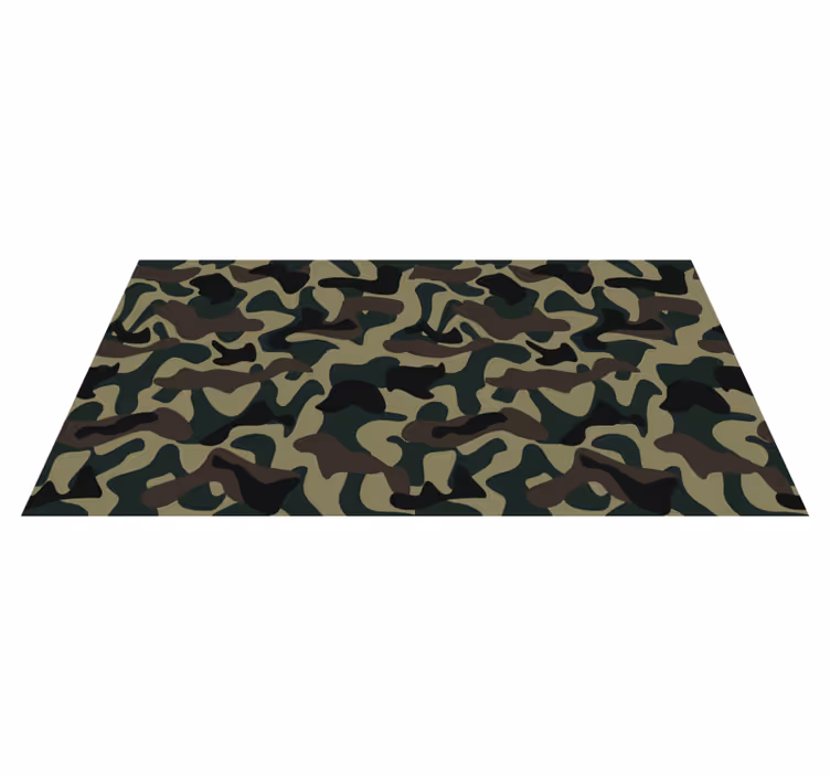Camouflagepatroon vinyl tapijt dierenprint - TenStickers