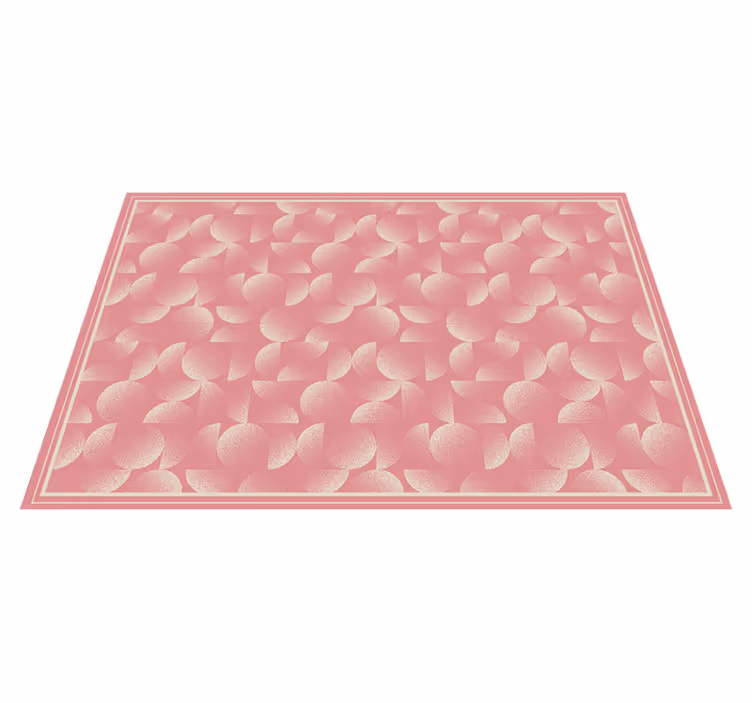 Ginkgobladpatroon vinyl tapijt roze - TenStickers