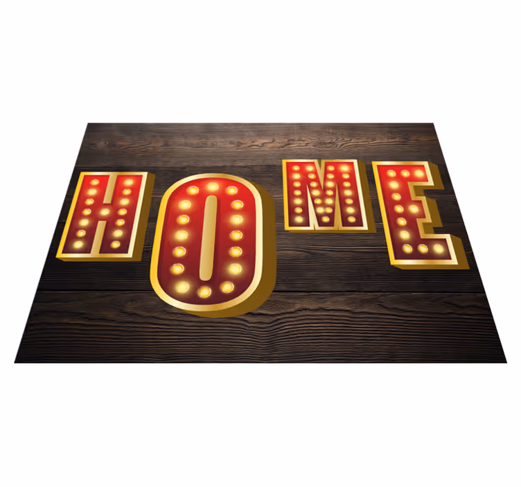 Verlicht huisbord vinyl tapijt ontvangst hal - TenStickers