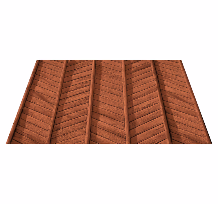 Houten plankendetail vinyl tapijt met houtstructuur - TenStickers