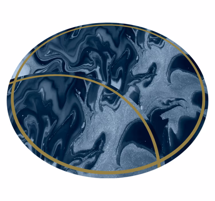 Marmeren abstract ontwerp vinyl tapijt rond - TenStickers