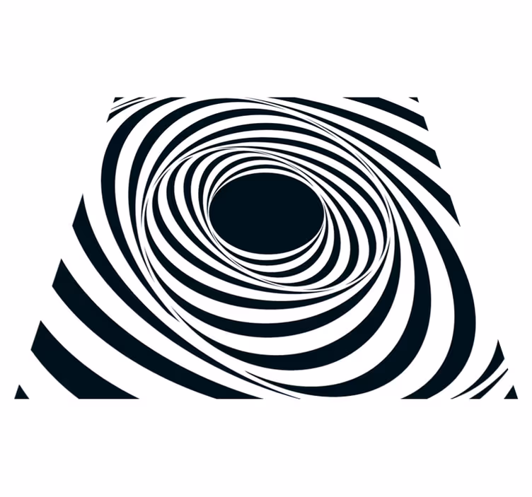 Zwart Wit hypothetisch Patroon vinyl tapijt - TenStickers