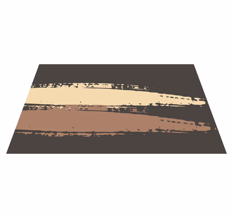 Abstracte getextureerde streep vinyl tapijt bruin - TenStickers