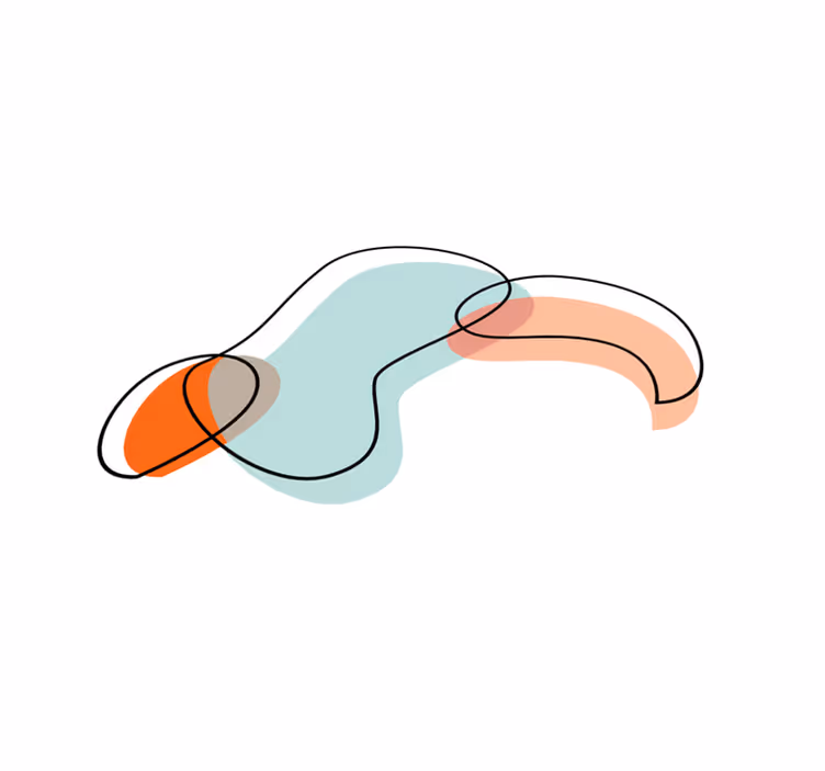 Abstracte geometrische vormen minimalistisch vinyl tapijt - TenStickers