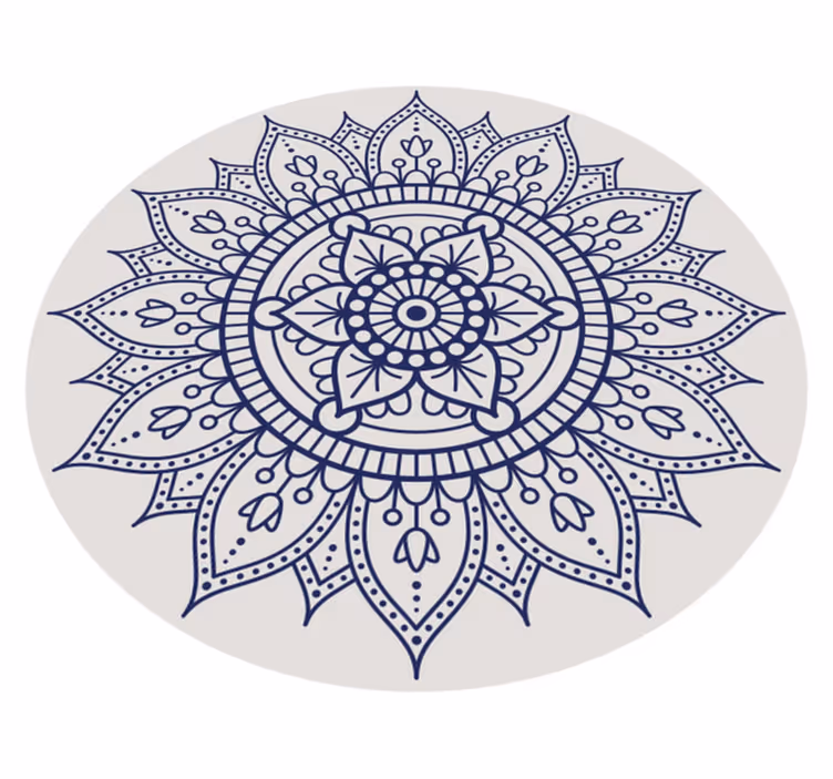 Cirkelvormig mandala Vinyl tapijt woonkamer - TenStickers